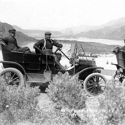 Automobile excursion from Chelan, Washington 1910