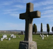 Cross at Holy Trinity Cemetery (just outside
			of Goldendale)