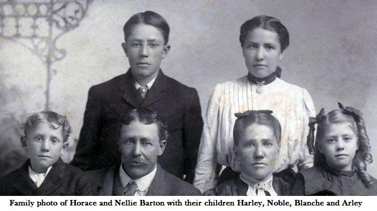 Horace and Nellie Barton and their children