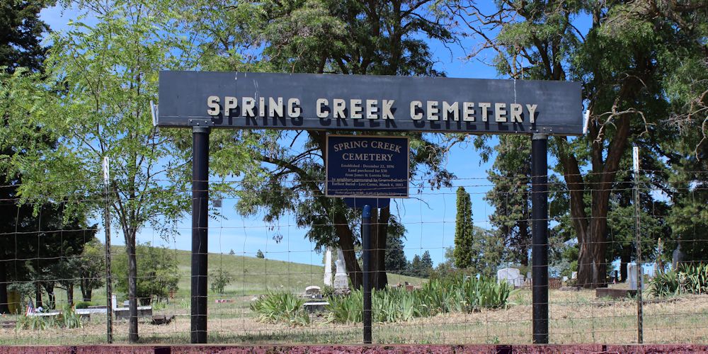 Spring Creek Cemetery Sign
