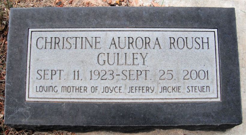Christine Roush Gulley Gravestone